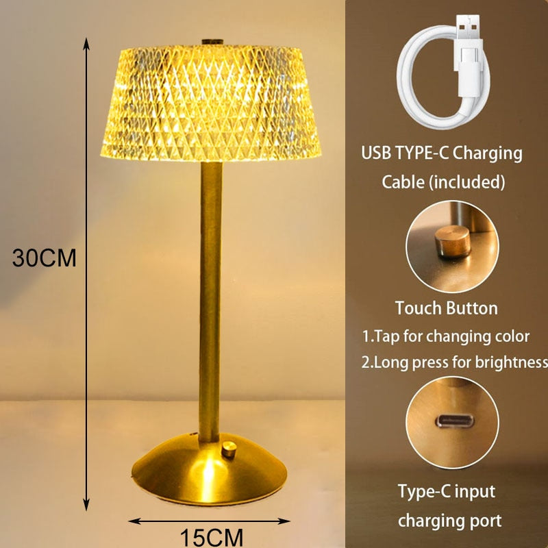 Luxeglass: The Glistening Table Lamp